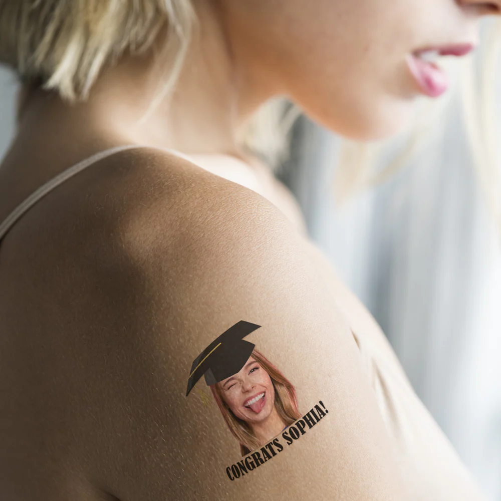 Custom Photo Class of 2026 Graduation Temporary Tattoos HO82 902268 - Image 4