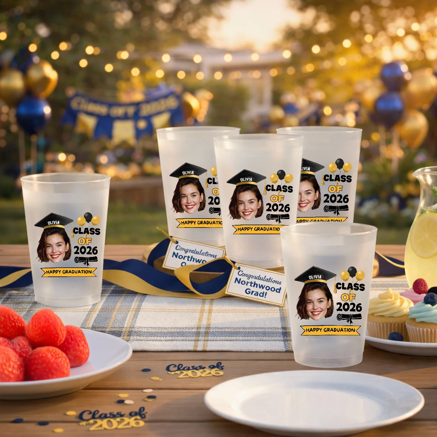 Custom Photo Class Of 2026 Happy Graduation Cups For Party CH07 911250 - Image 2