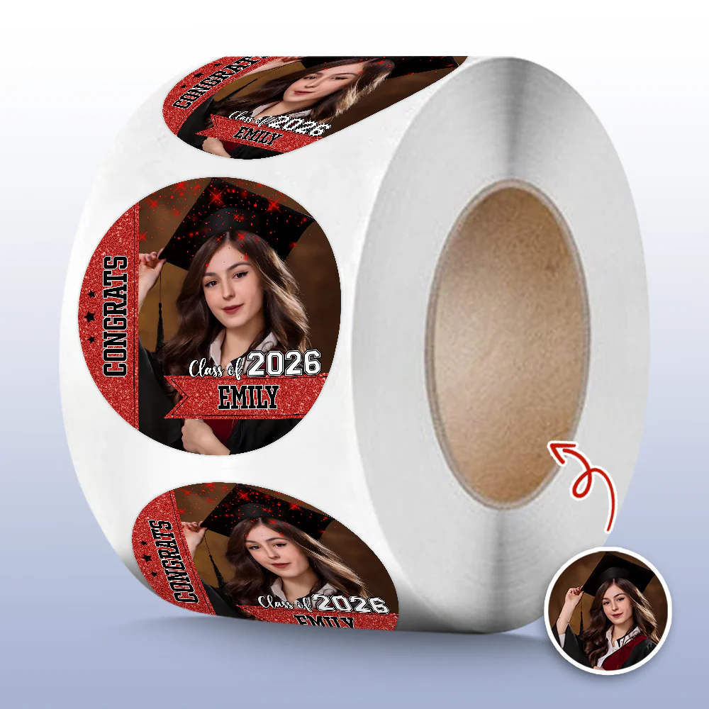 Custom Photo Congrats 2026 Graduation Roll Sticker HA75 920444 - Image 2