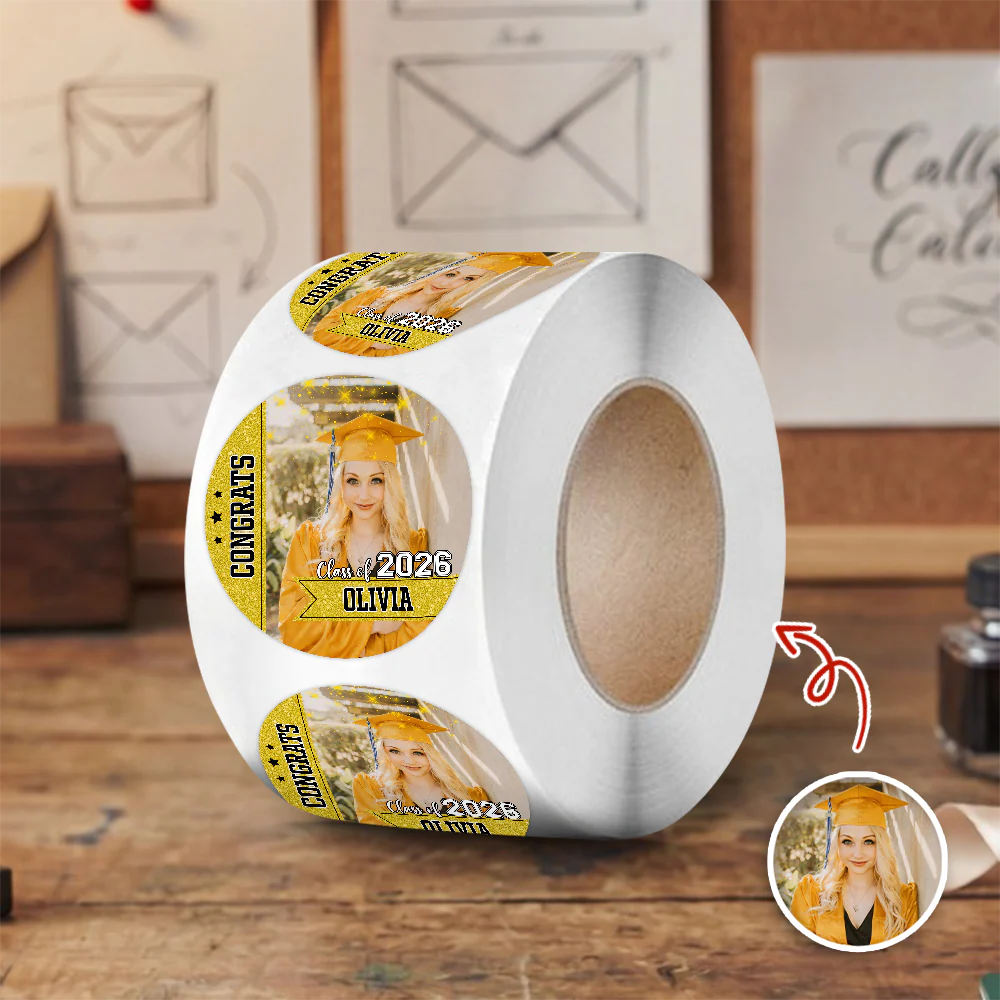 Custom Photo Congrats 2026 Graduation Roll Sticker HA75 920444 - Image 3