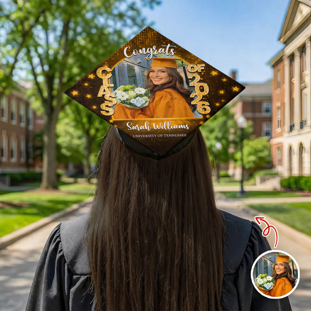 Custom Photo Congrats Graduate Class Of 2026 Cap Topper HO82 901880 - Image 5