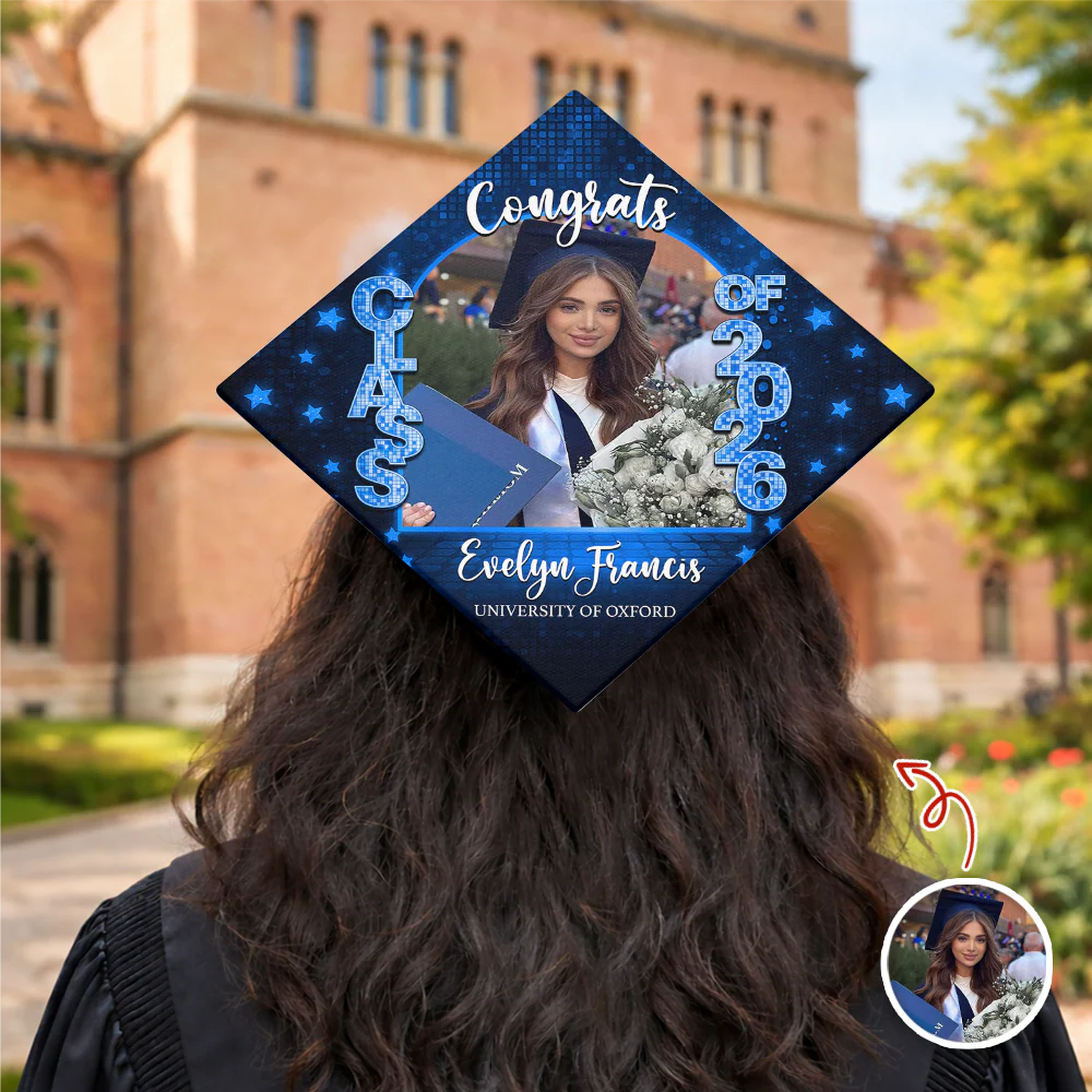 Custom Photo Congrats Graduate Class Of 2026 Cap Topper HO82 901880 - Image 7