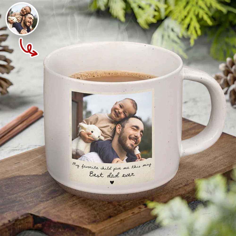 Custom Photo Dad And Kid Pottery Mug - Personalized Father’s Day Gift HO82 902382 - Image 6