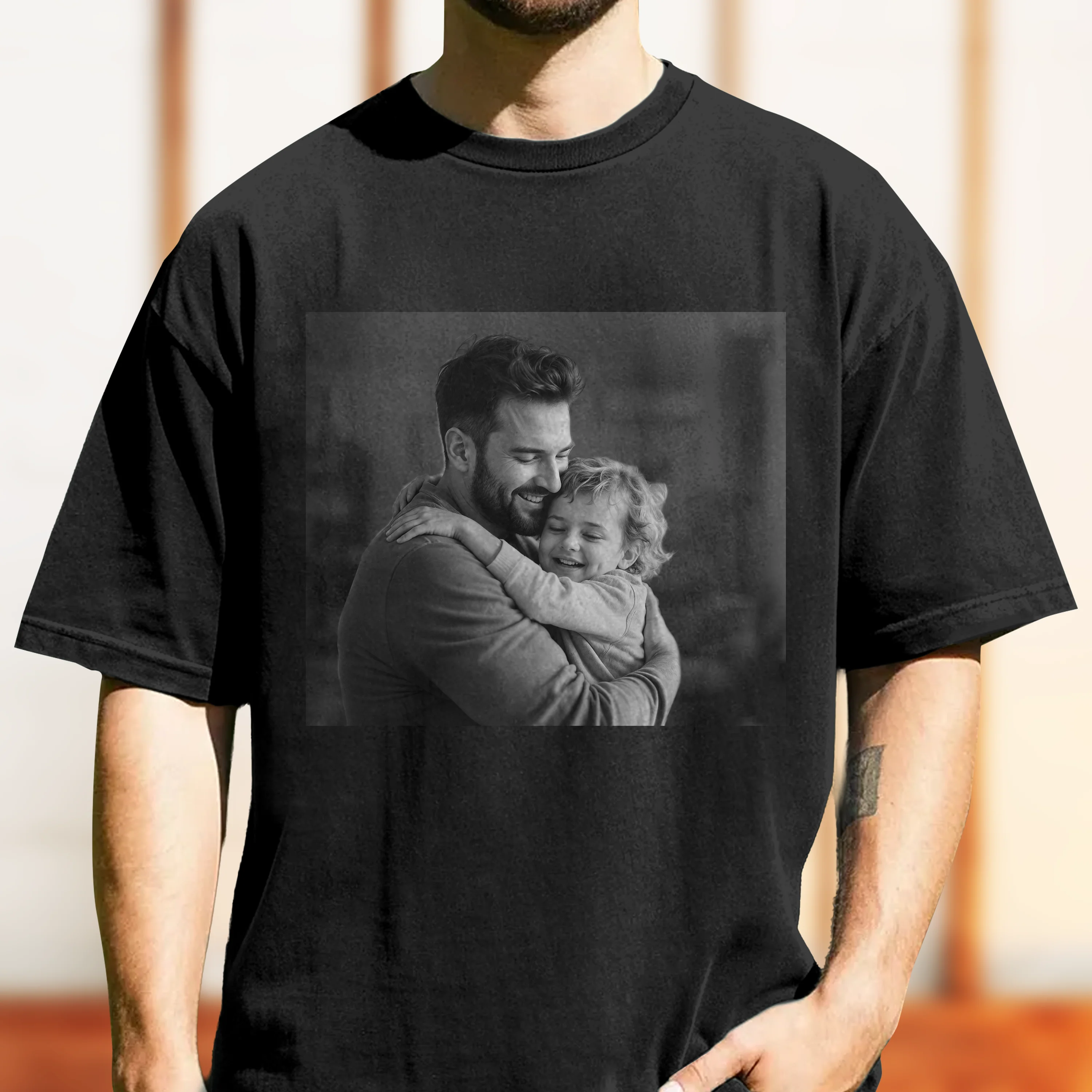Custom Photo Dad And Kid Vintage Comfort Shirt Gift For Dad, Grandpa CH07 911958 - Image 3