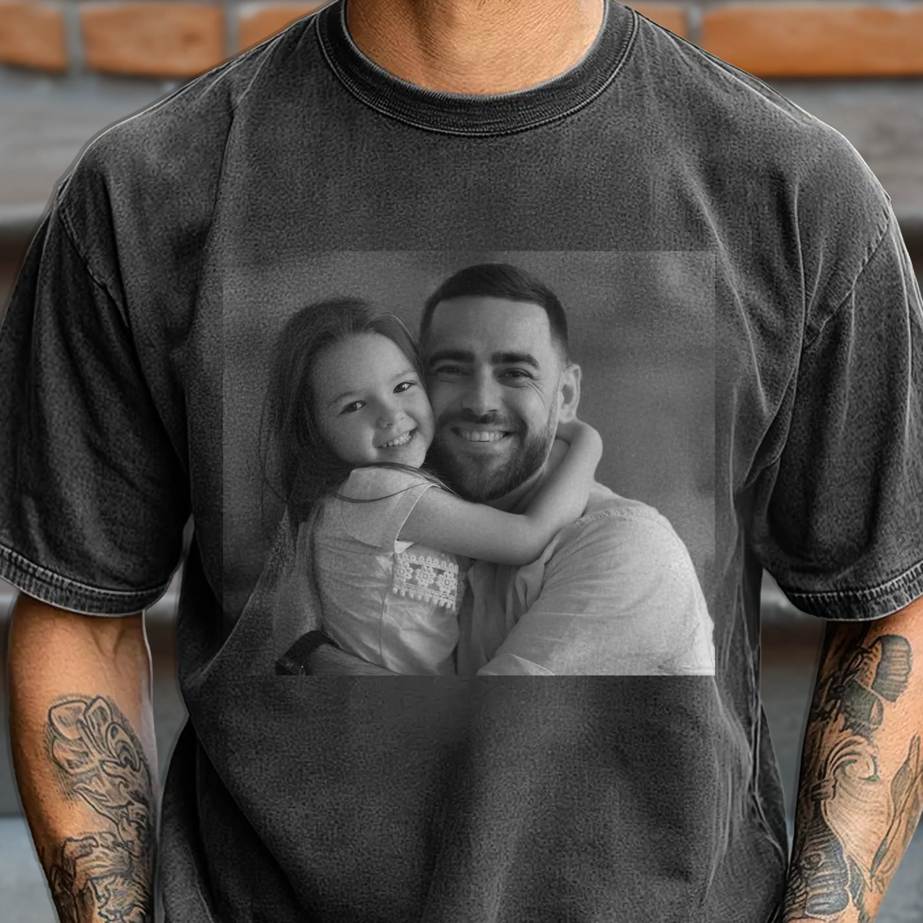 Custom Photo Dad And Kid Vintage Comfort Shirt Gift For Dad, Grandpa CH07 911958 - Image 4