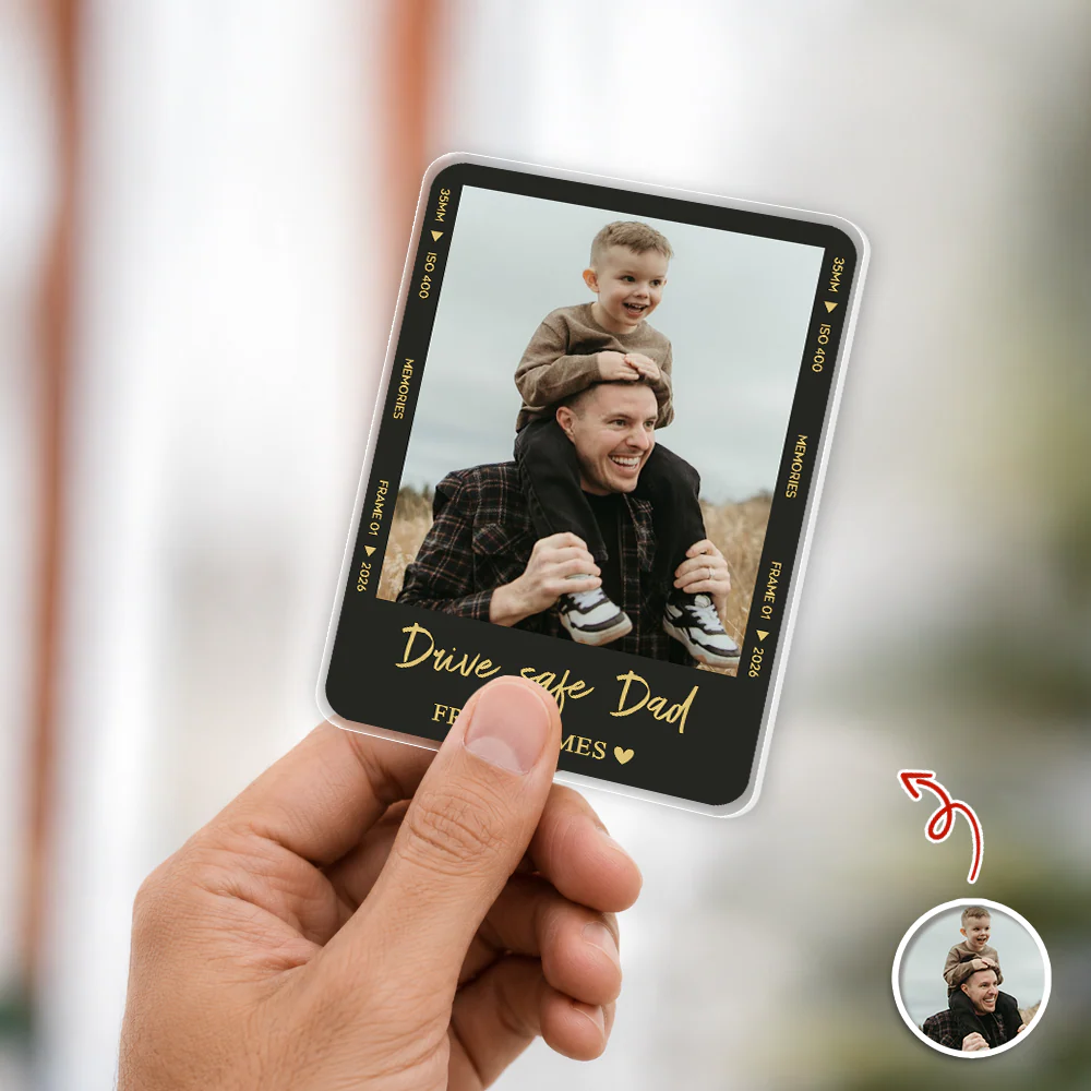 Custom Photo Dad I Love You Acrylic Visor Clip Car Father's Day Gift For Dad HA75 921282 - Image 5
