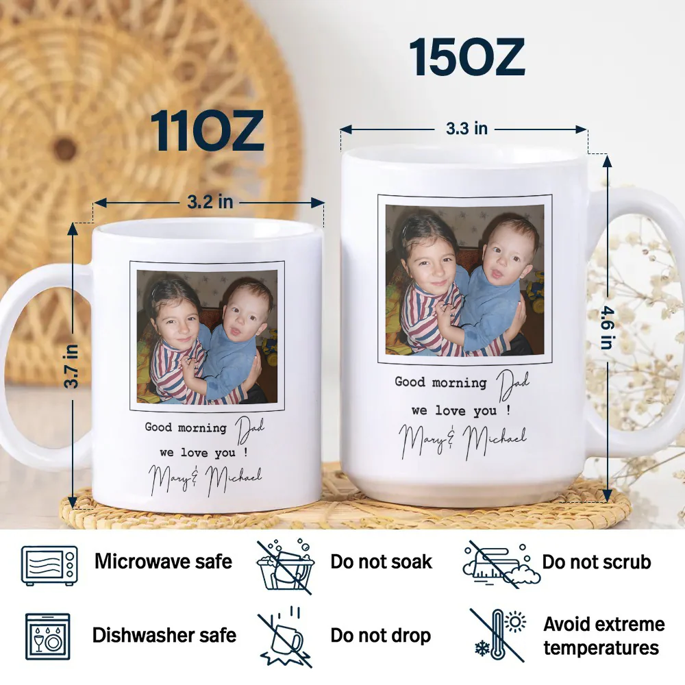 Custom Photo Dad We Love You White Mug - Personalized Father’s Day Gift HO82 902518 - Image 7