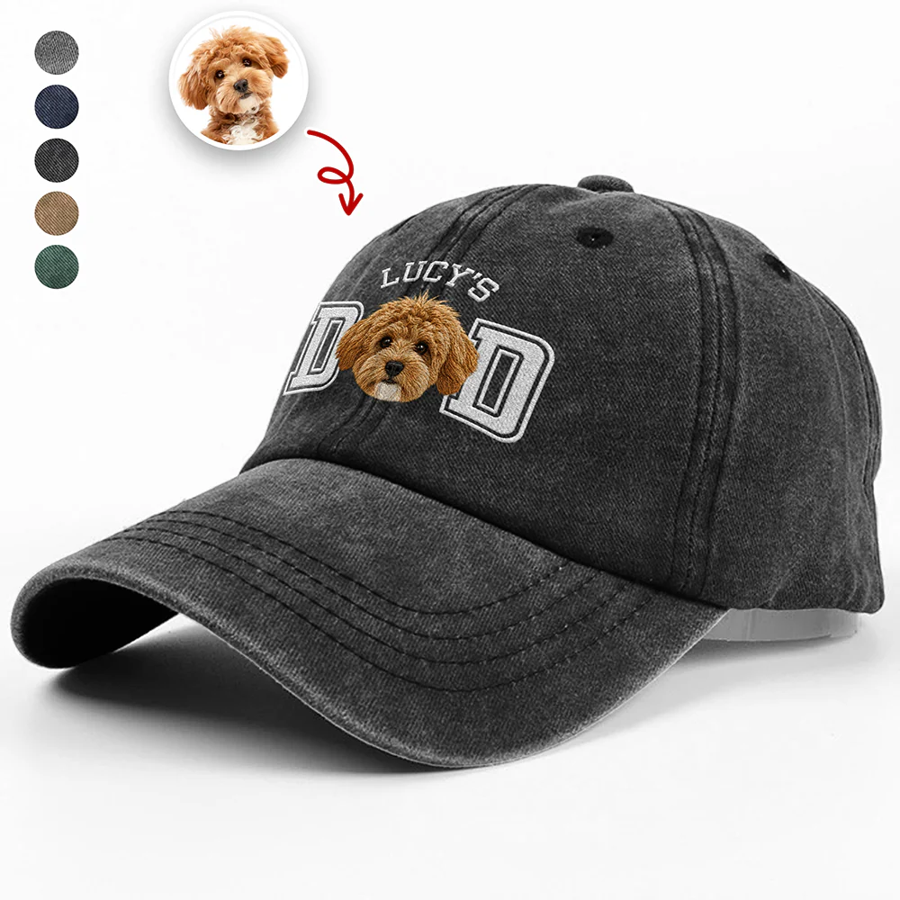 Custom Photo Dog Cat Dad Embroidered Baseball Cap - Personalized Father’s Day Gift CH07 911488 - Image 2