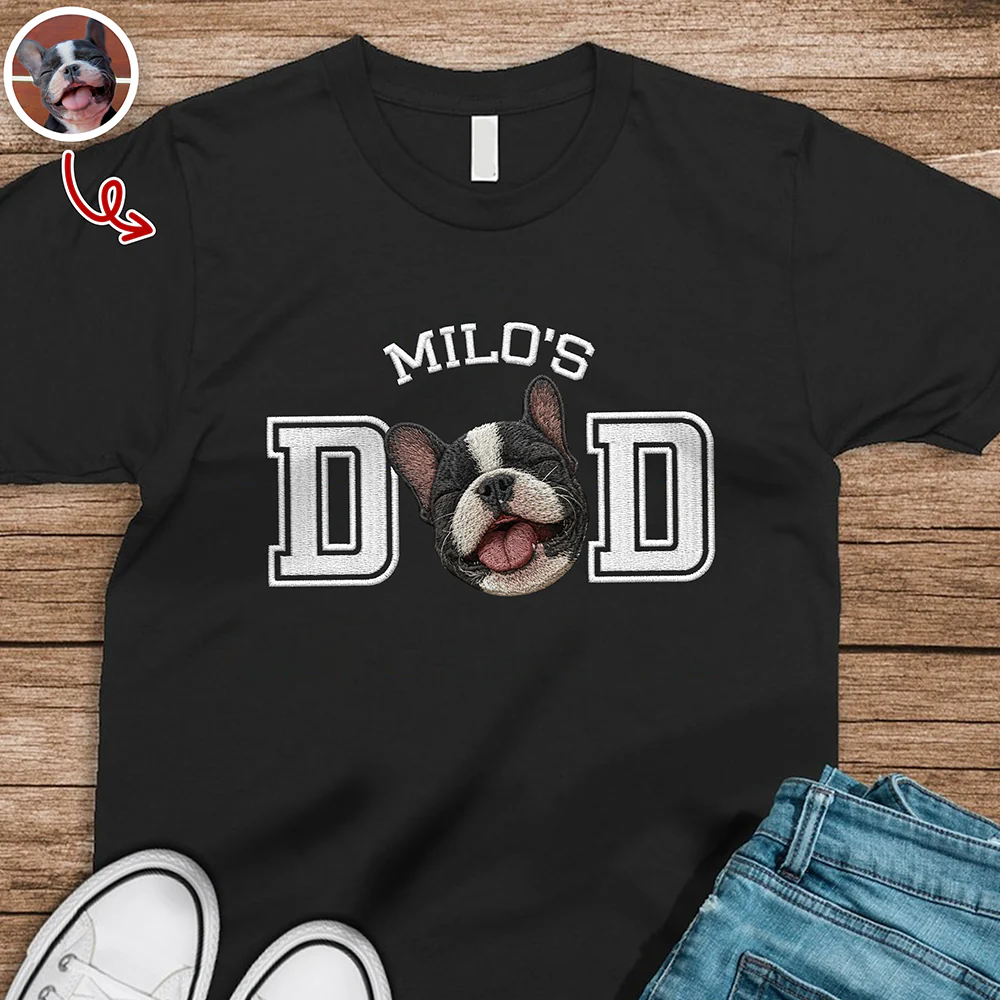 Custom Photo Dog Cat Dad Embroidered Shirt - Personalized Father’s Day Gift CH07 911486 - Image 4