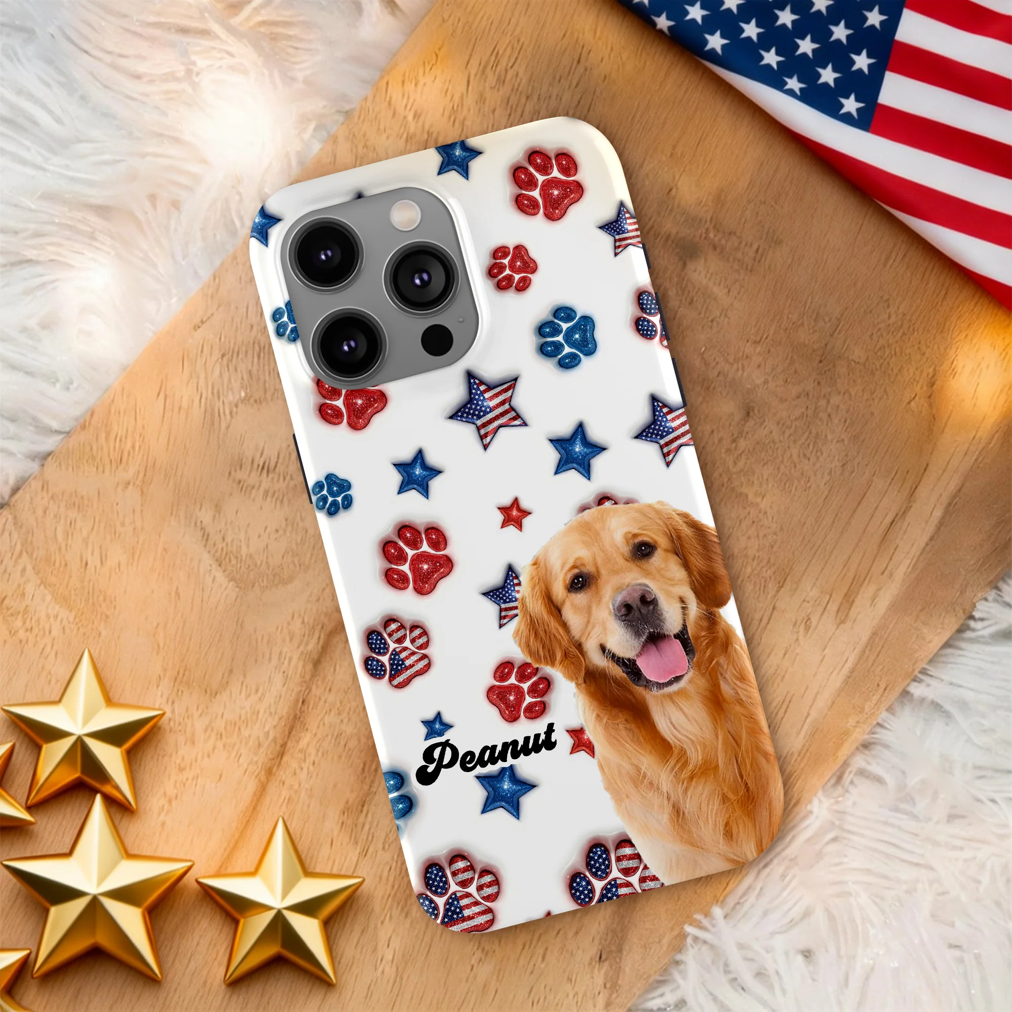 Custom Photo Dog US Pattern Personalized Phone Case HA75 921088 - Image 3