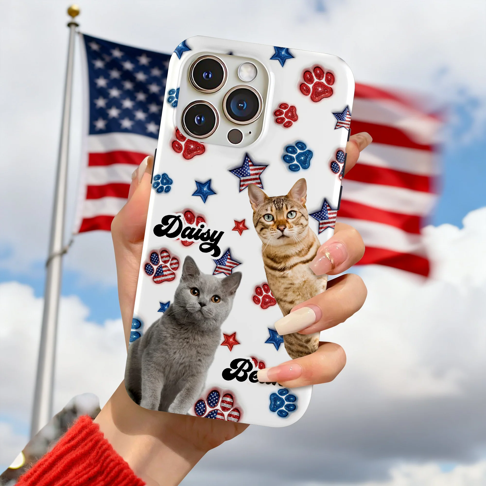 Custom Photo Dog US Pattern Personalized Phone Case HA75 921088 - Image 4