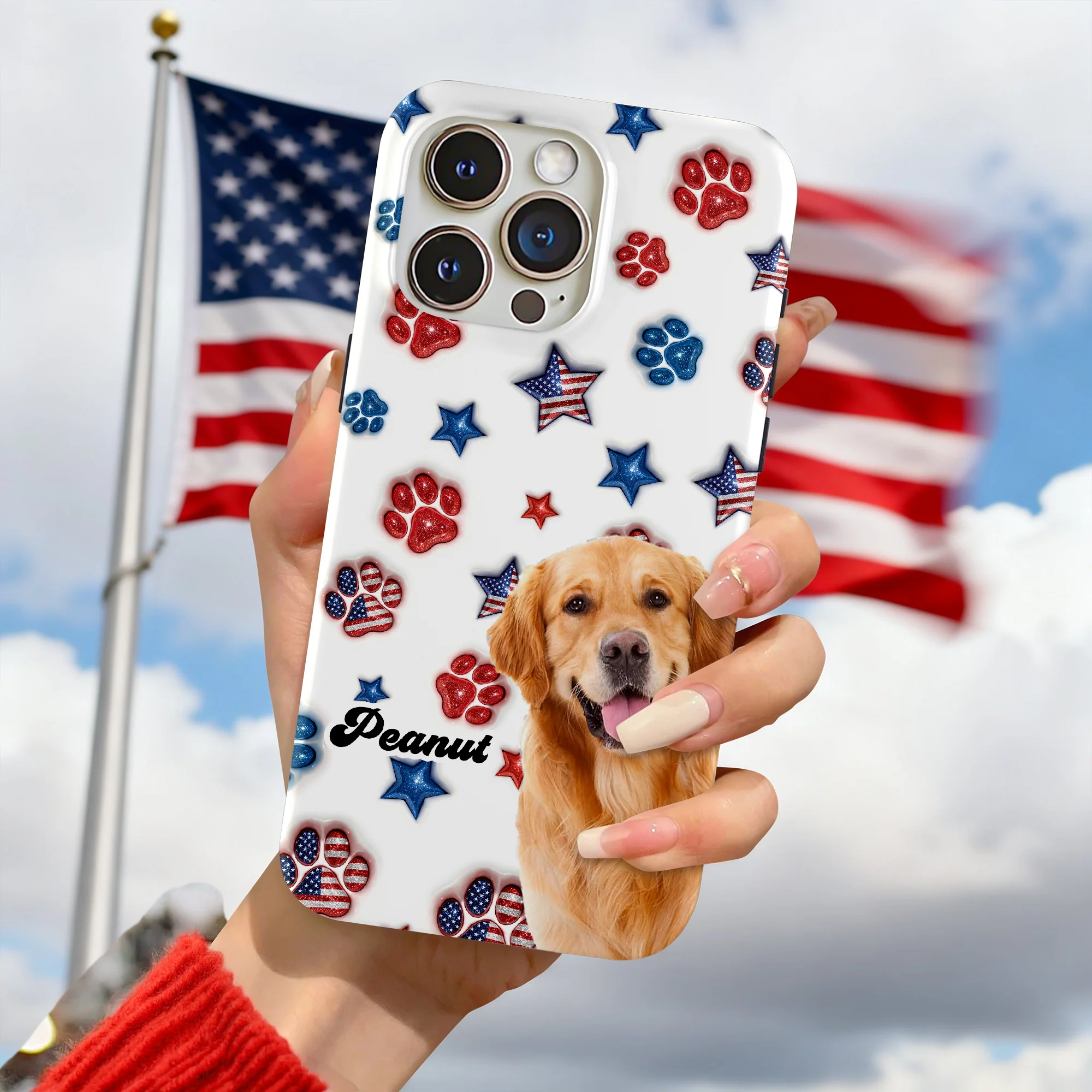 Custom Photo Dog US Pattern Personalized Phone Case HA75 921088 - Image 7