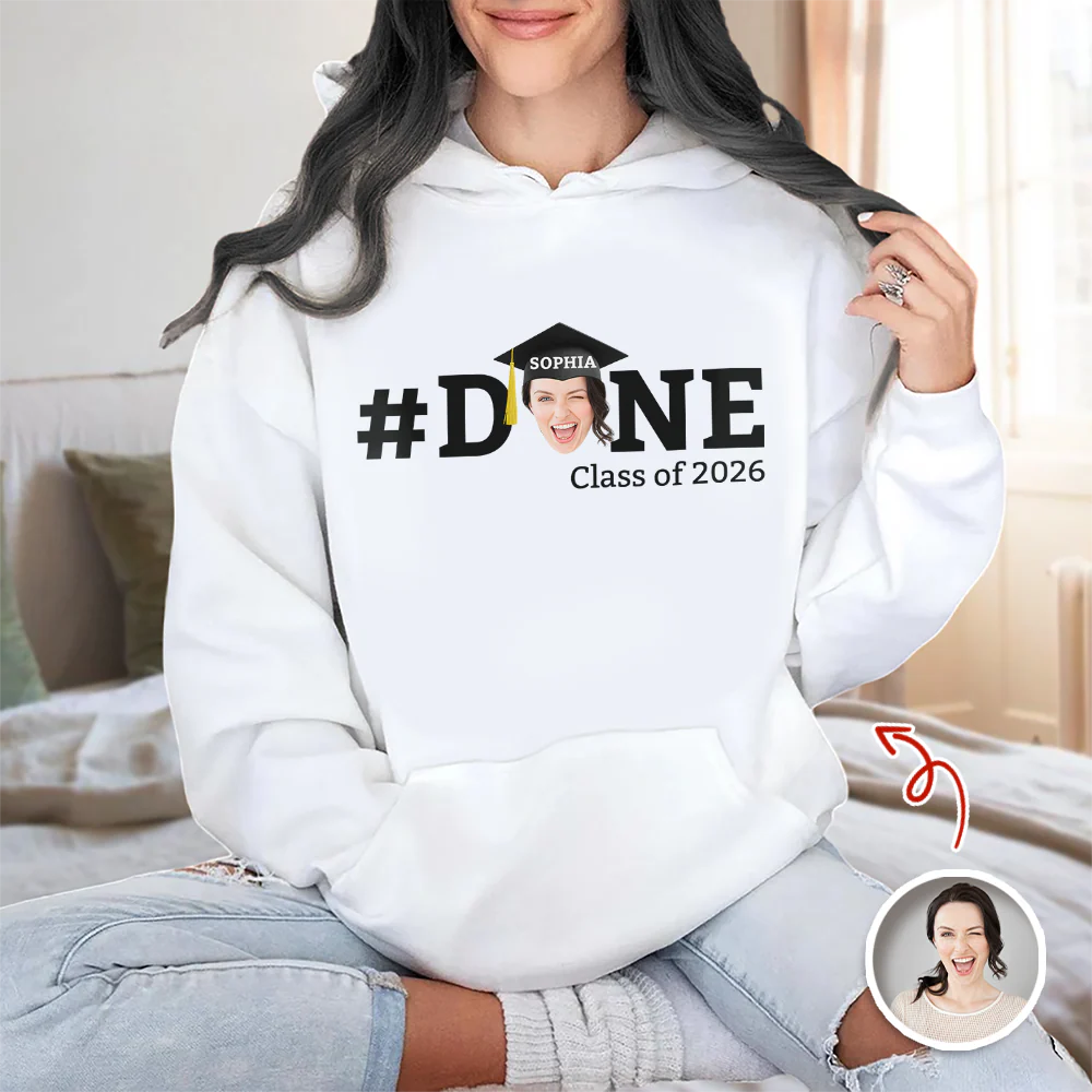Custom Photo Done 2026 Graduate - Graduation White Shirt HA75 920470 - Image 5