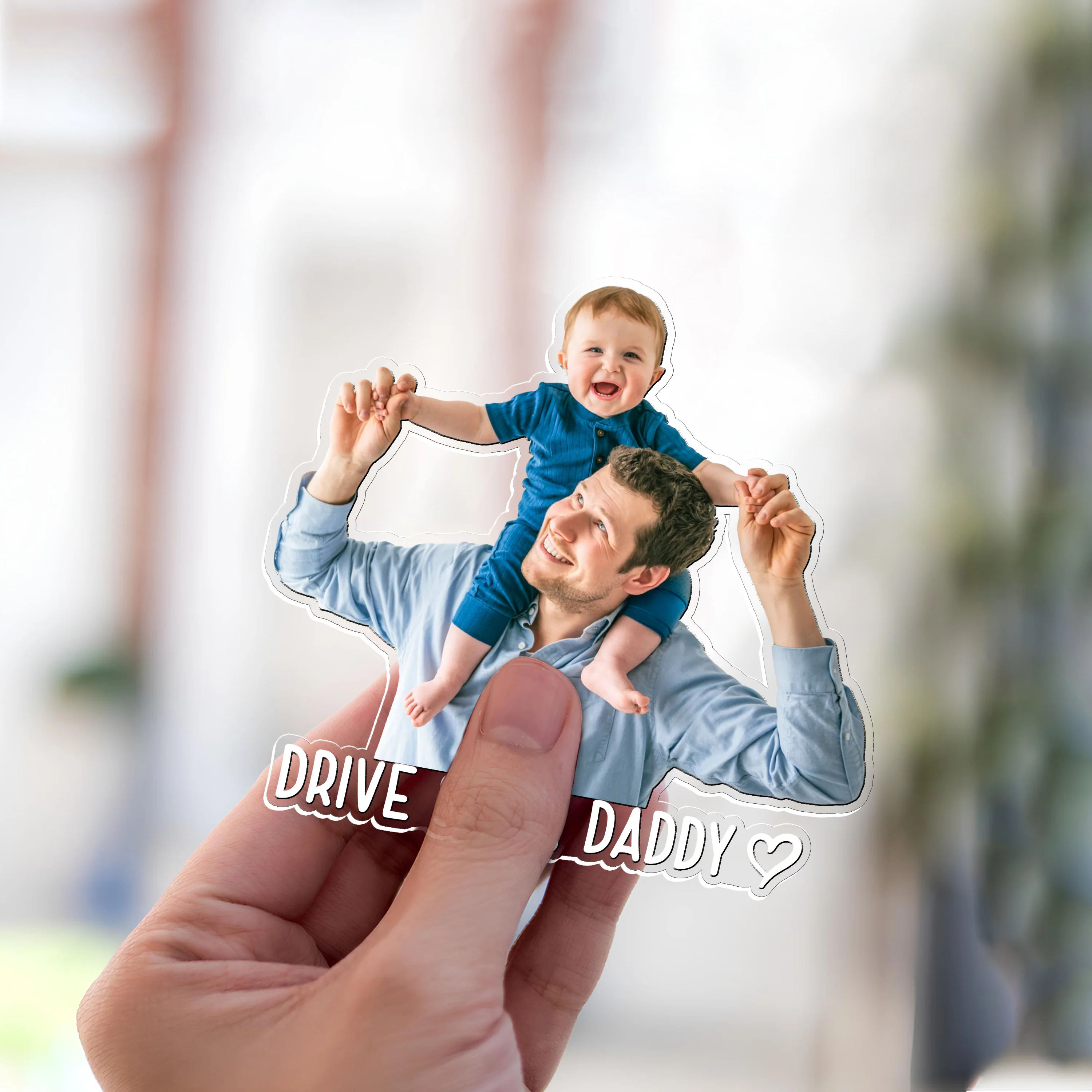 Custom Photo Drive Safe Mommy, Daddy Car Acrylic Visor Clip - Personalized Gift for Mom & Dad TH10 169507 - Image 6