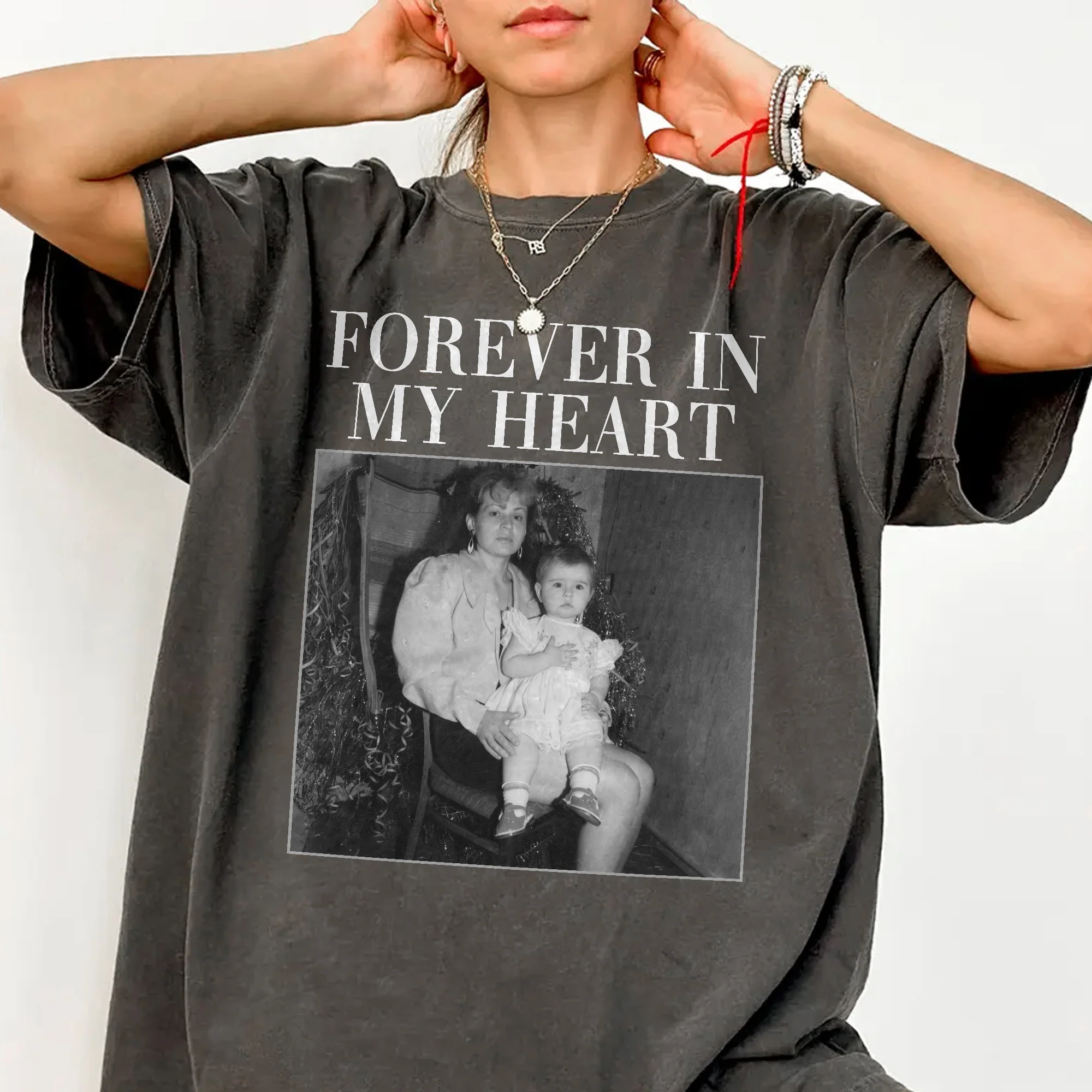 Custom Photo Forever In My Heart Comfort Shirt - Personalized Memorial Gift HA75 921694 - Image 8