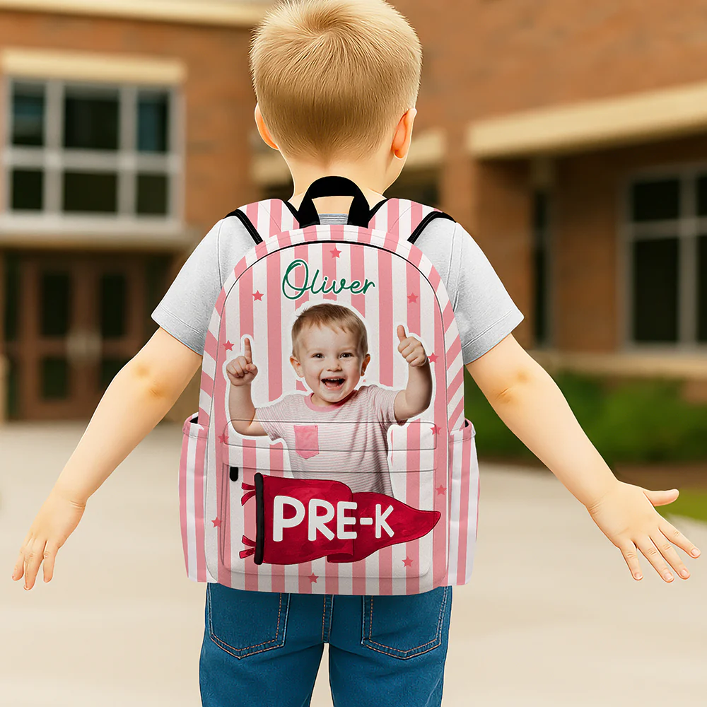 Custom Photo Grade Pennant Spirit Backpack - Personalized Gift For Back To School HO82 902830 - Image 2