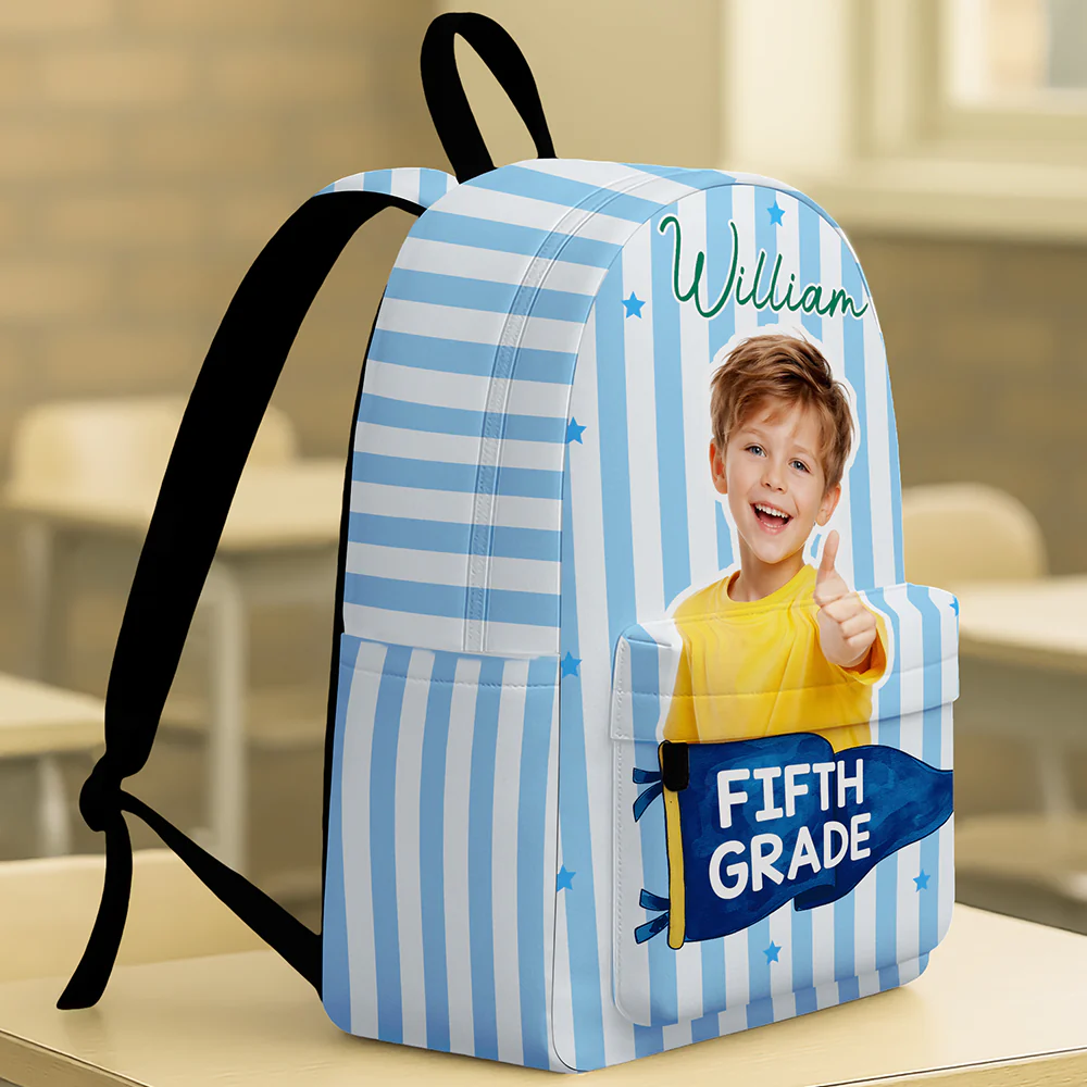 Custom Photo Grade Pennant Spirit Backpack - Personalized Gift For Back To School HO82 902830 - Image 5