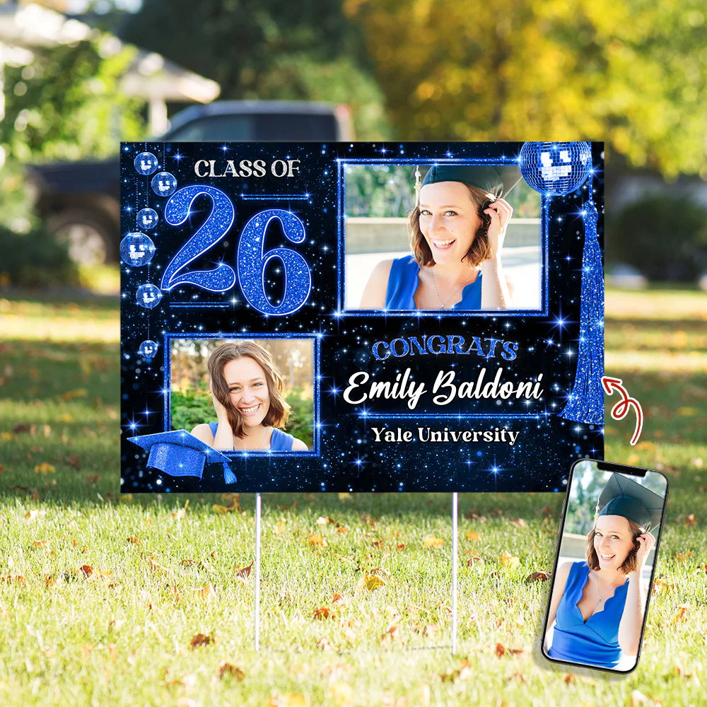Custom Photo Graduation Class of 2026 Yard Sign Personalized Party Decor HO82 901716 - Image 3