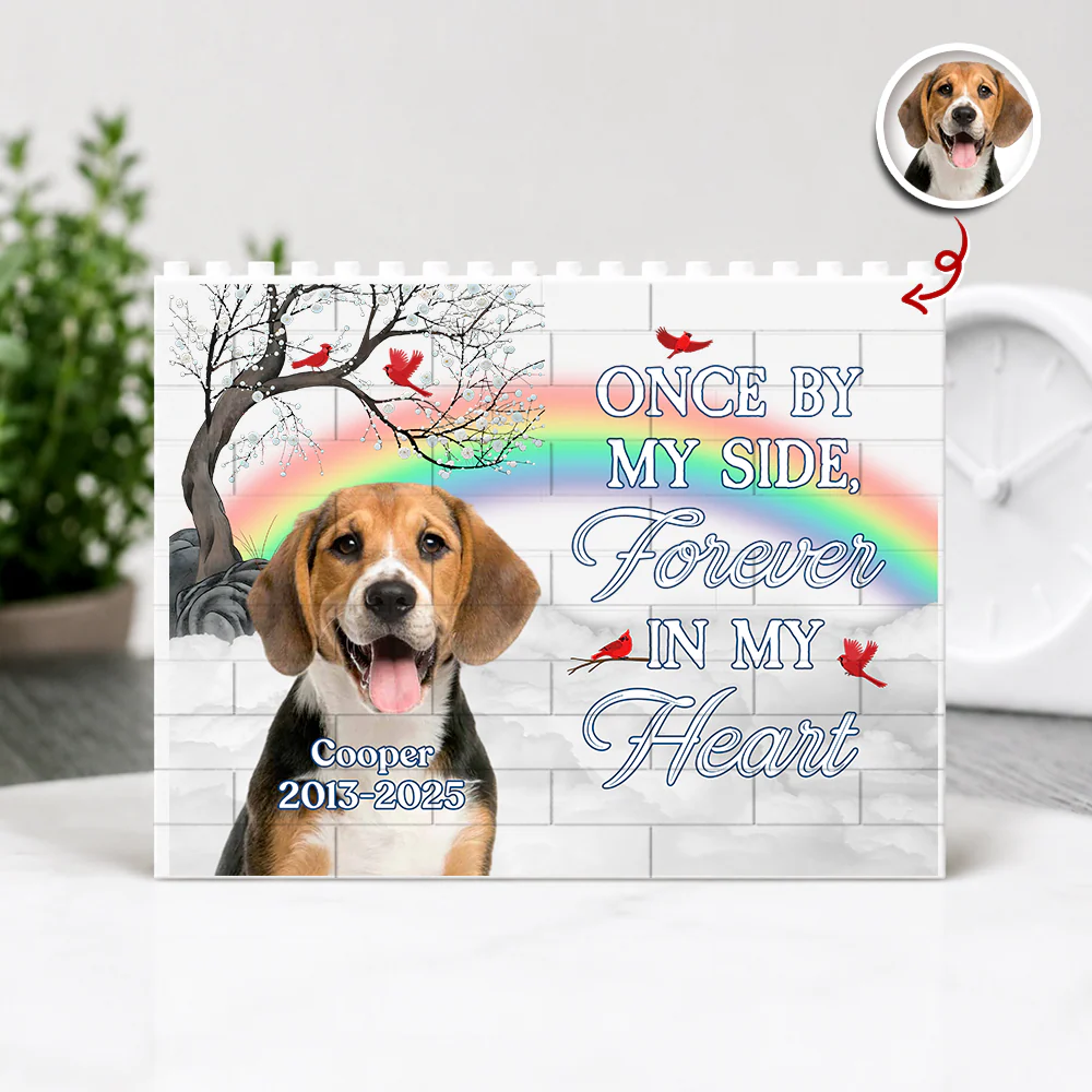 Custom Photo One By My Side Forever In My Heart Dog Cat Memorial Building Block CH07 911650 - Image 6