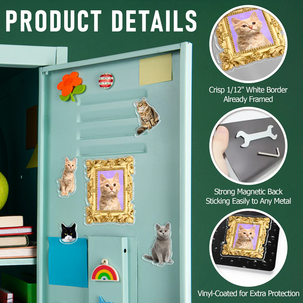 Custom Photo Pet Portrait Acrylic Fridge Magnet CH07 910382 - Image 7