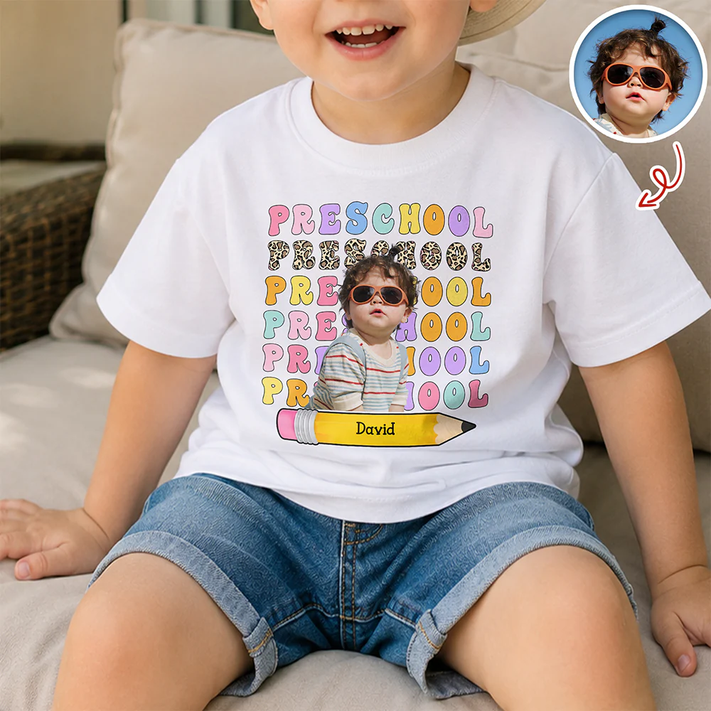 Custom Photo Preschool Kid Shirt - Cute Back To School Keepsake TH10 170307 - Image 2