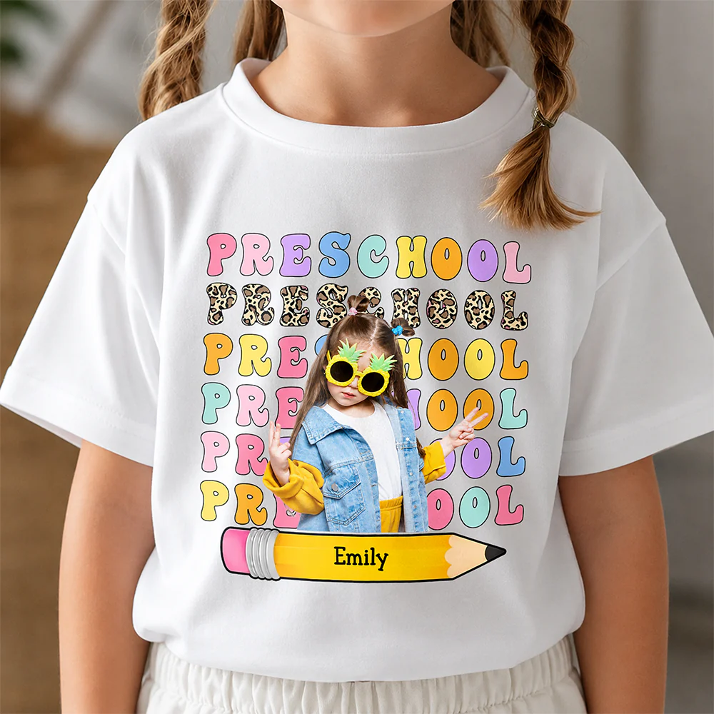 Custom Photo Preschool Kid Shirt - Cute Back To School Keepsake TH10 170307 - Image 3