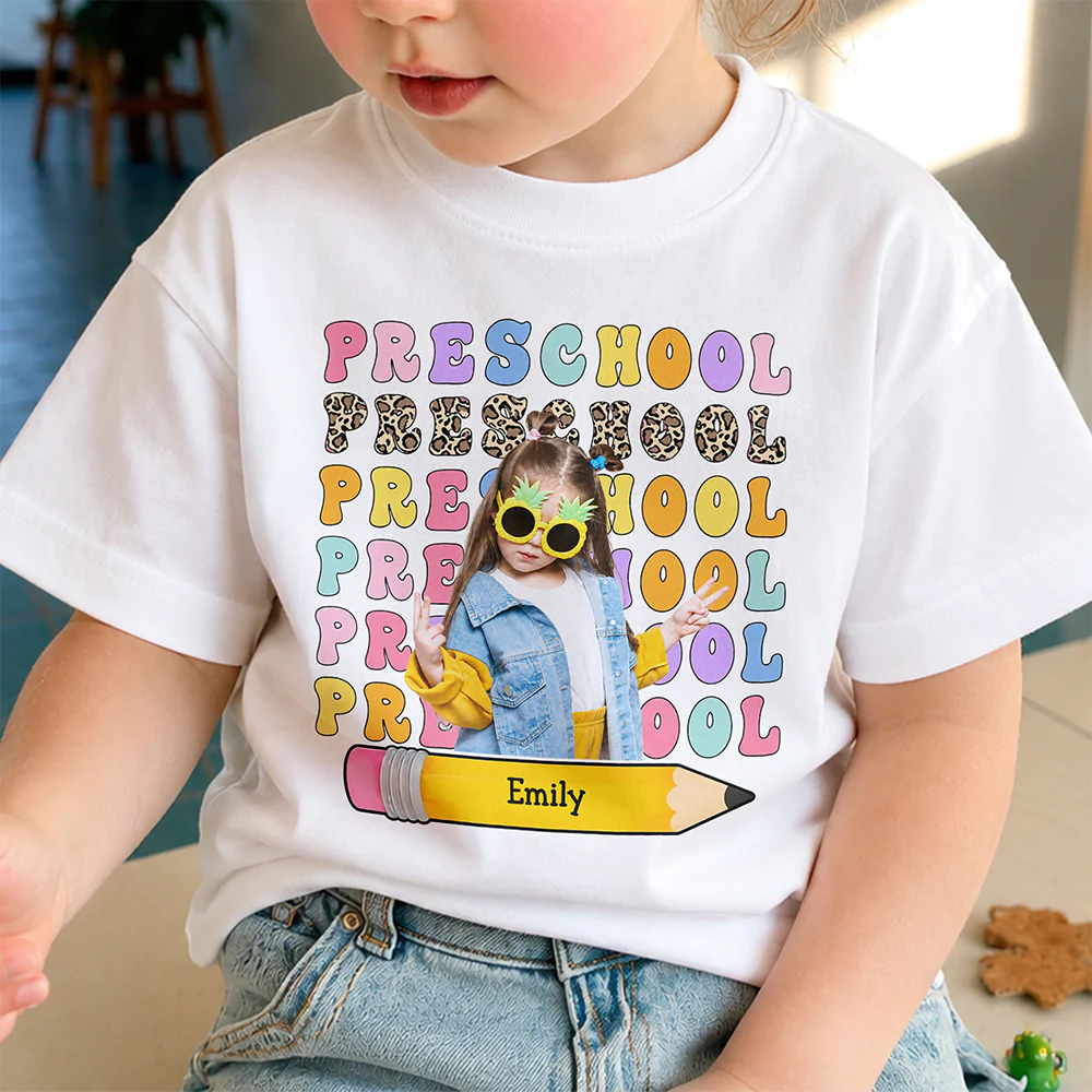 Custom Photo Preschool Kid Shirt - Cute Back To School Keepsake TH10 170307 - Image 4
