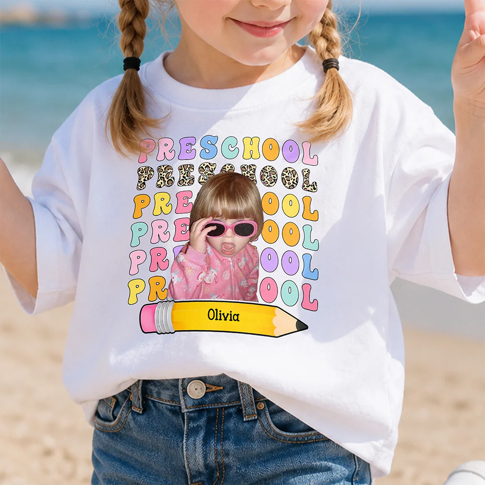 Custom Photo Preschool Kid Shirt - Cute Back To School Keepsake TH10 170307 - Image 5