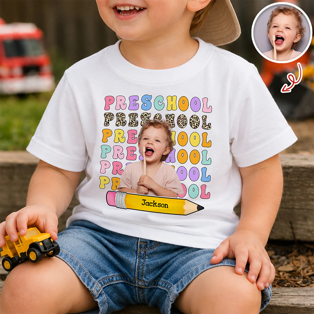 Custom Photo Preschool Kid Shirt - Cute Back To School Keepsake TH10 170307 - Image 6