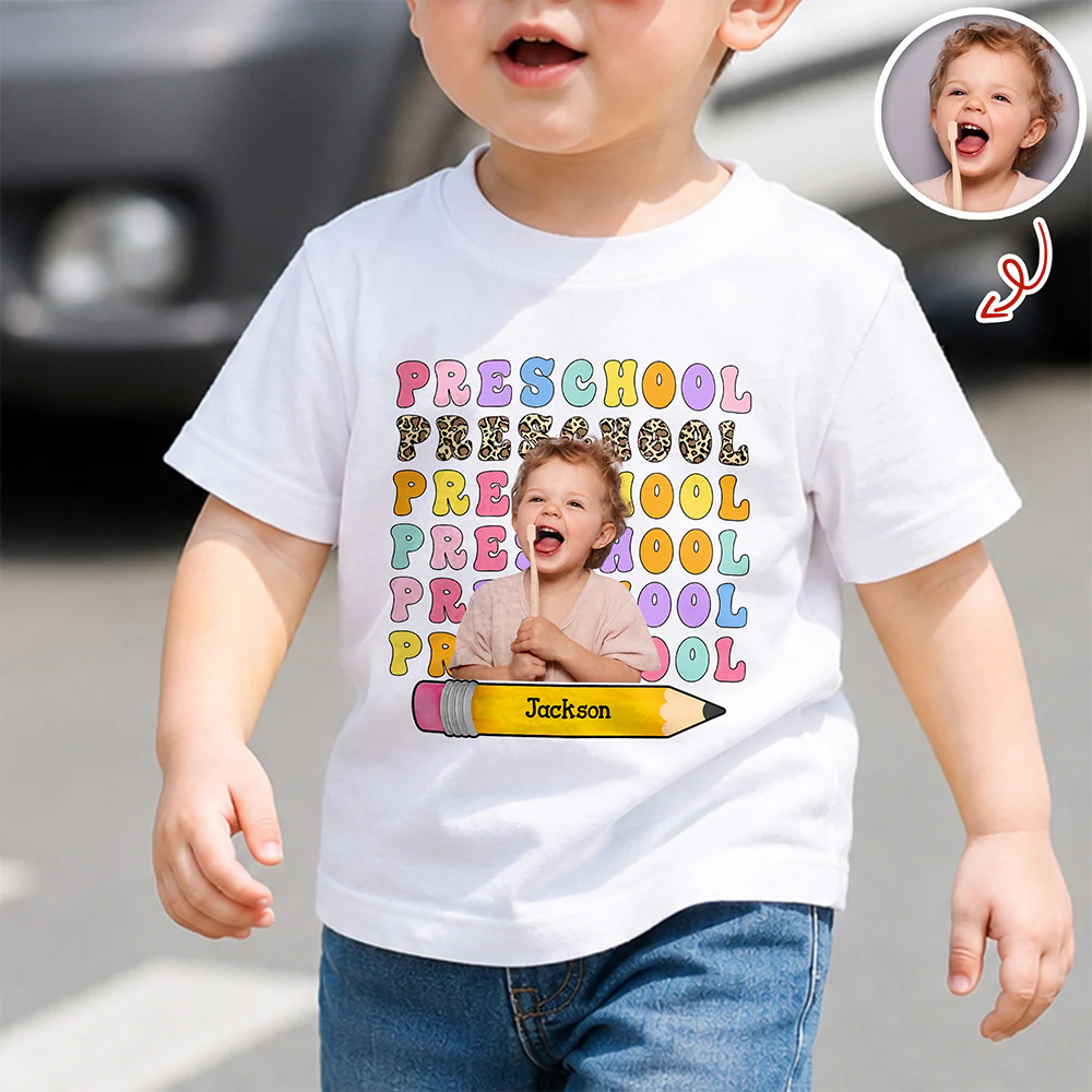 Custom Photo Preschool Kid Shirt - Cute Back To School Keepsake TH10 170307 - Image 7
