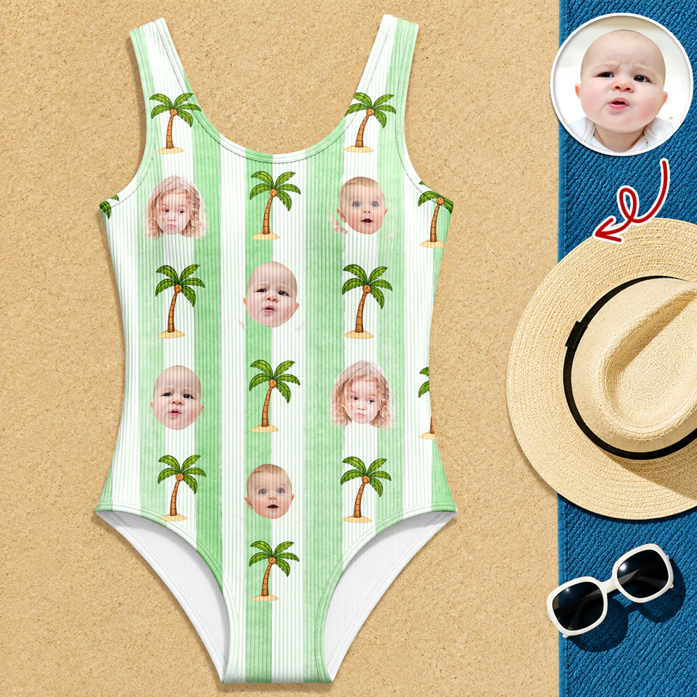 Custom Photo Striped Summer Pattern Swimsuit – Personalized Beachwear Gift HO82 902956 - Image 4