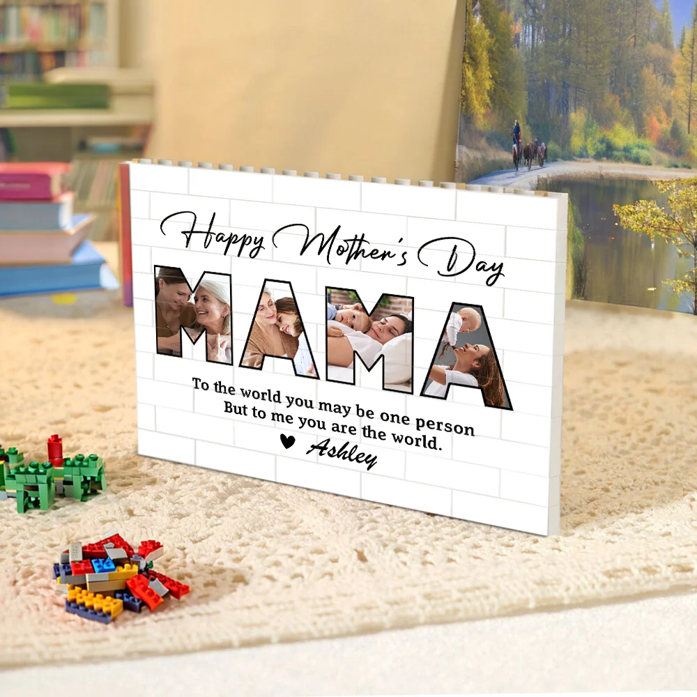 Custom Photo To The World You May Be One Person Happy Mother's Day Building Block CH07 910776 - Image 5