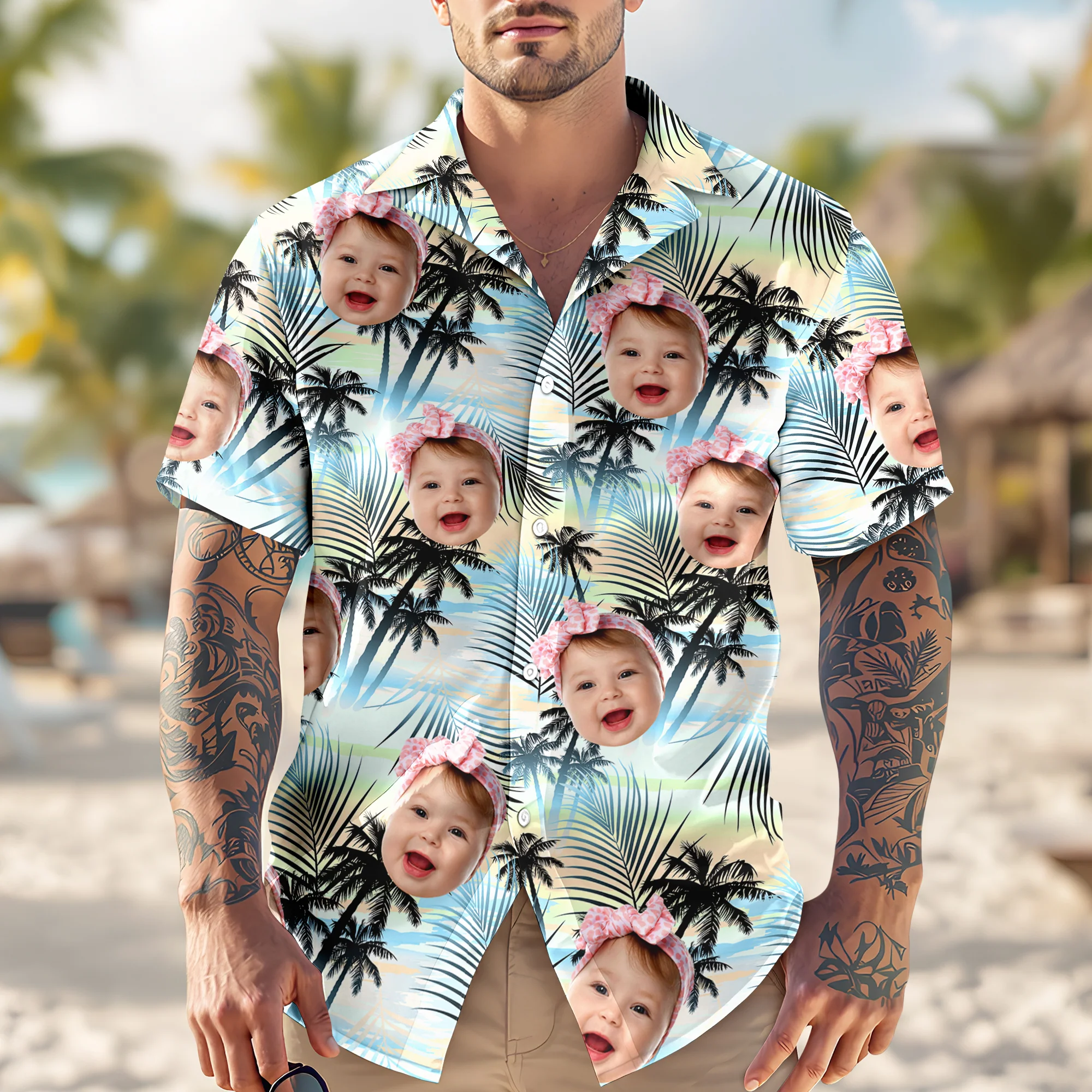 Custom Photo Tropical Summer Hawaii Shirt HO82 902380 - Image 3