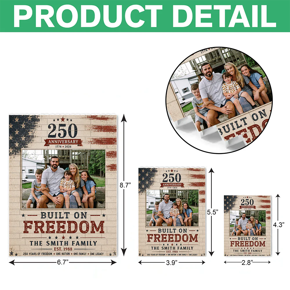 Custom Photo US 250th Anniversary 1776-2026 - Patriotic Gift for Family TH10 170003 - Image 7