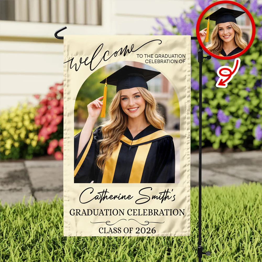 Custom Photo Welcome To Graduation Celebration Class of 2026 Garden Flag LM32 899365 - Image 5
