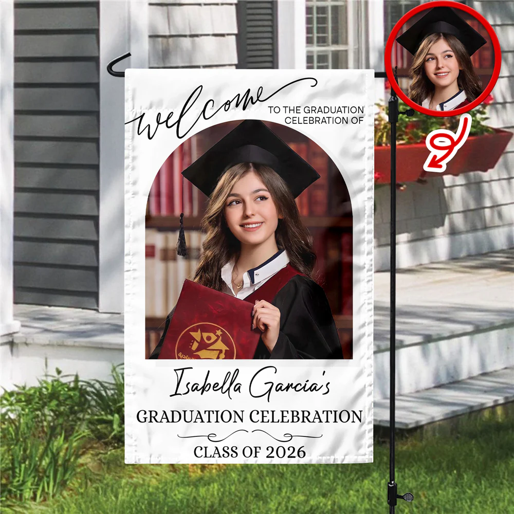 Custom Photo Welcome To Graduation Celebration Class of 2026 Garden Flag LM32 899365 - Image 6