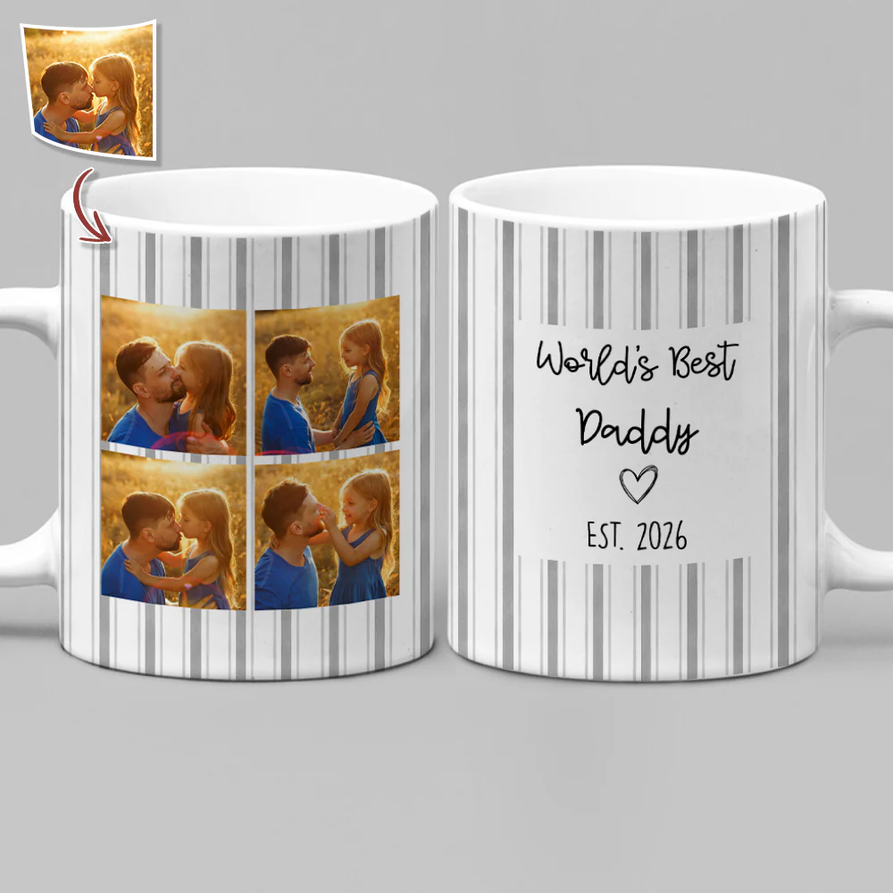 Custom Photo Worlds Best Daddy Print Full Mug - Personalized Gift for Father LM32 899981 - Image 6