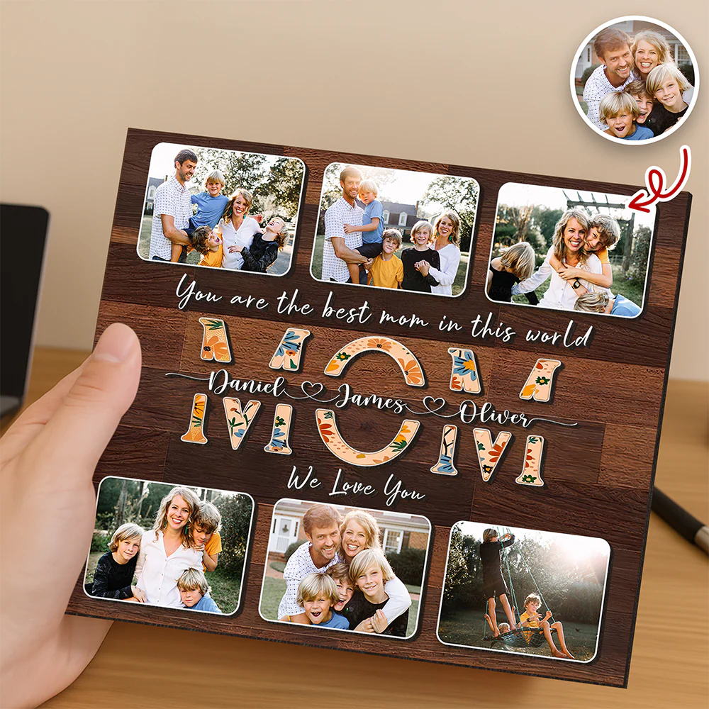 Custom Photo You Are The Best Mom Personalized Mother's Day Gifts 2-Layered Wooden Plaque CH07 911136 - Image 5
