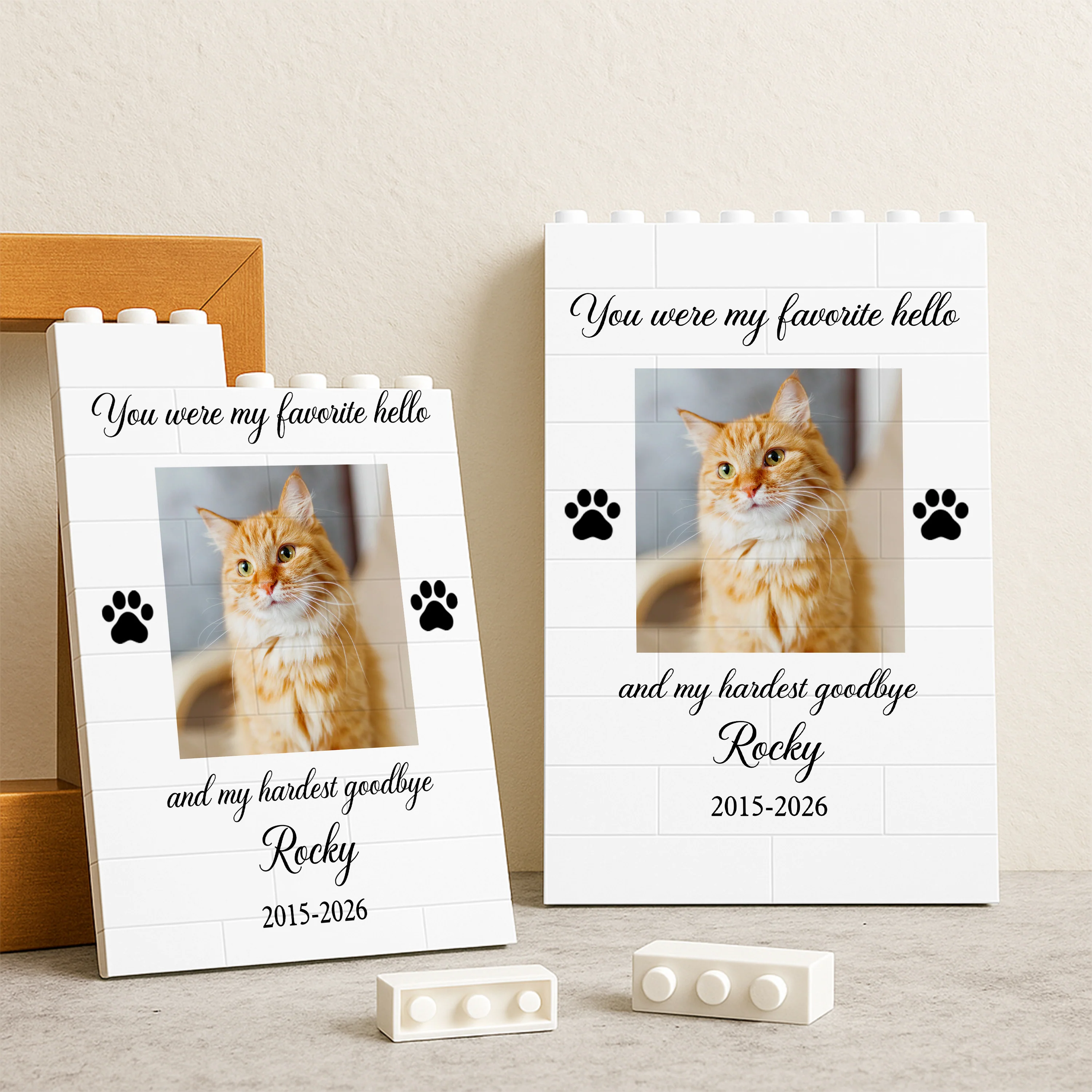 Custom Photo You Were My Favorite Hello And My Hardest Goodbye Memorial Building Block HA75 920518 - Image 3
