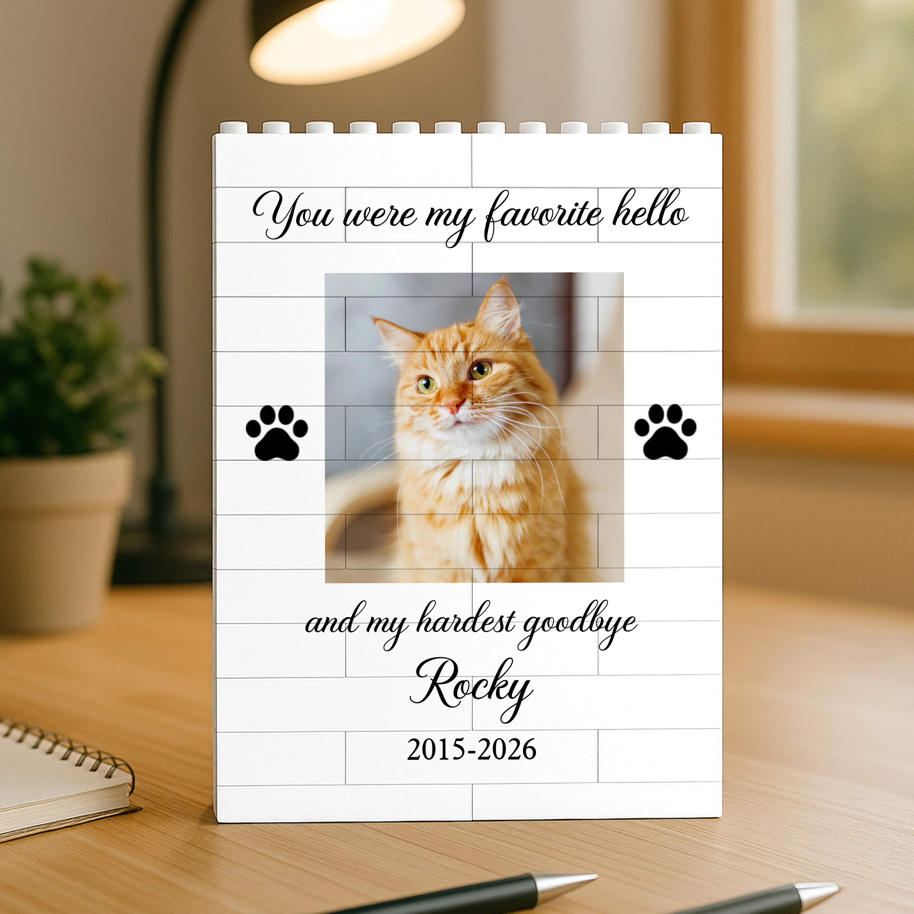 Custom Photo You Were My Favorite Hello And My Hardest Goodbye Memorial Building Block HA75 920518 - Image 4