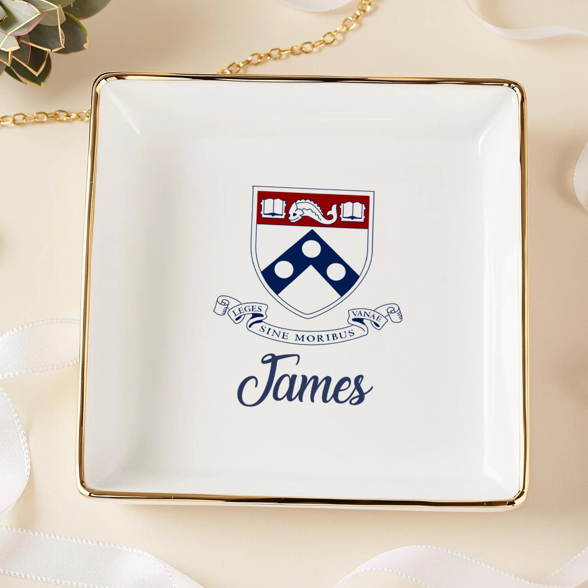 Custom School Logo Jewelry Dish Personalized Graduation HO82 901610 - Image 4
