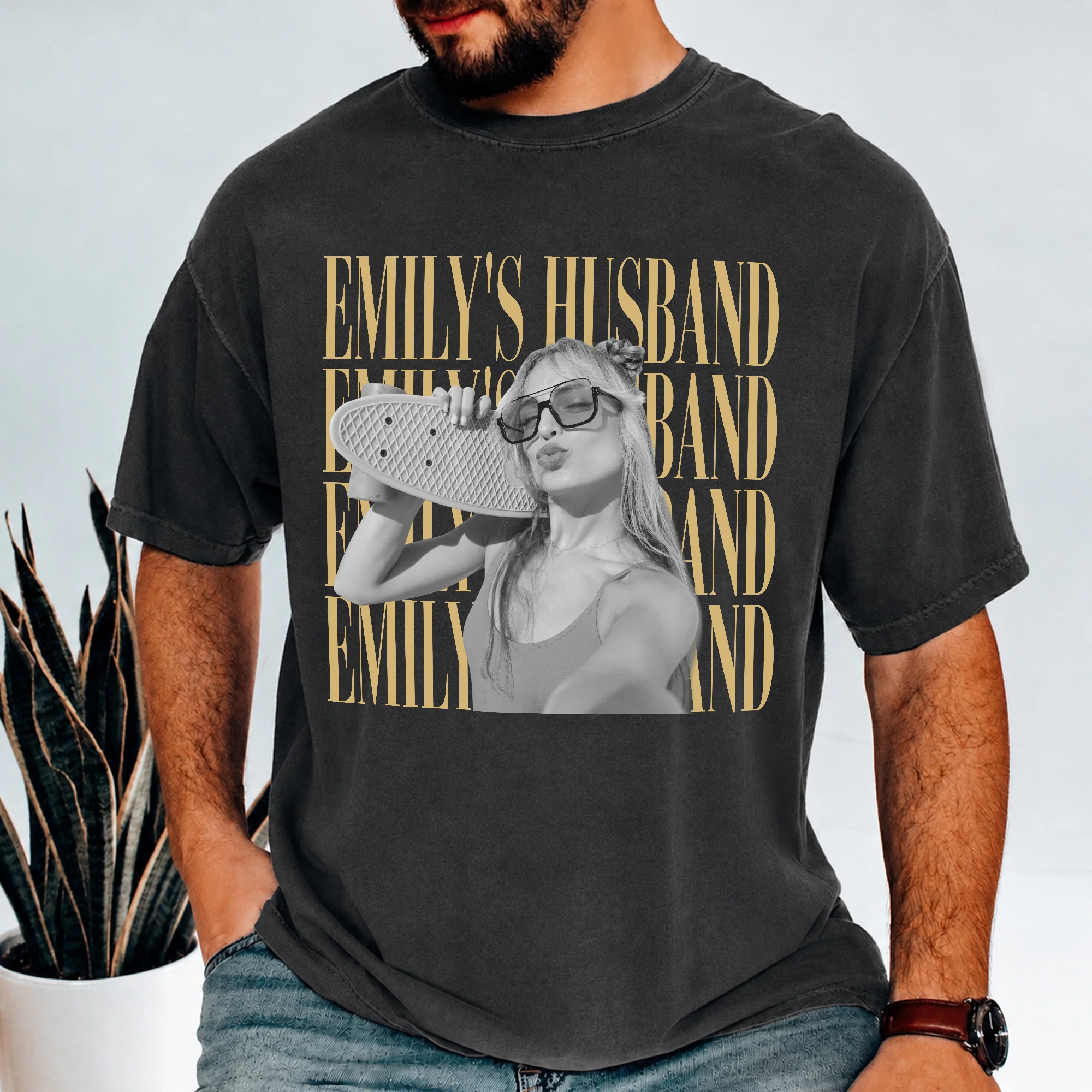 Custom Vintage Photo Wife, Husband Comfort Shirt - Personalized Anniversary Gift HA75 921482