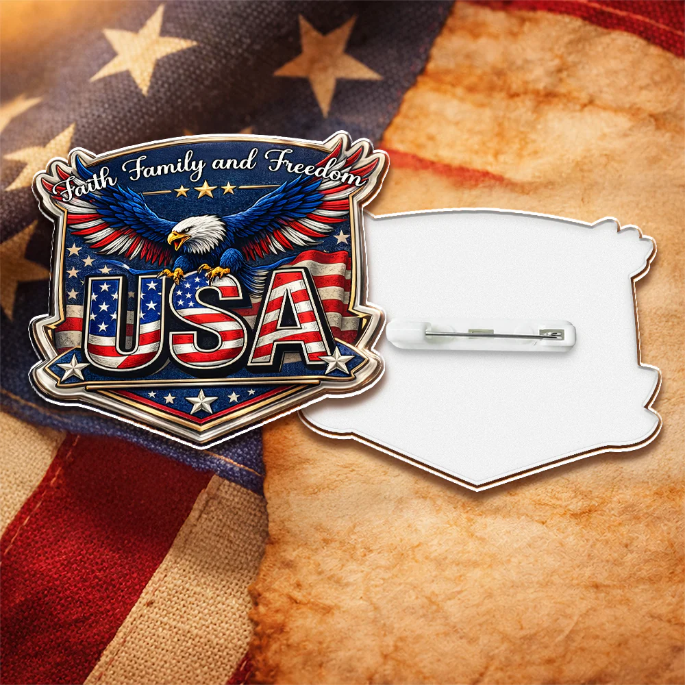 Faith, Family & Freedom 250th Anniversary of America Eagle Acrylic Pin CH07 911070 - Image 3