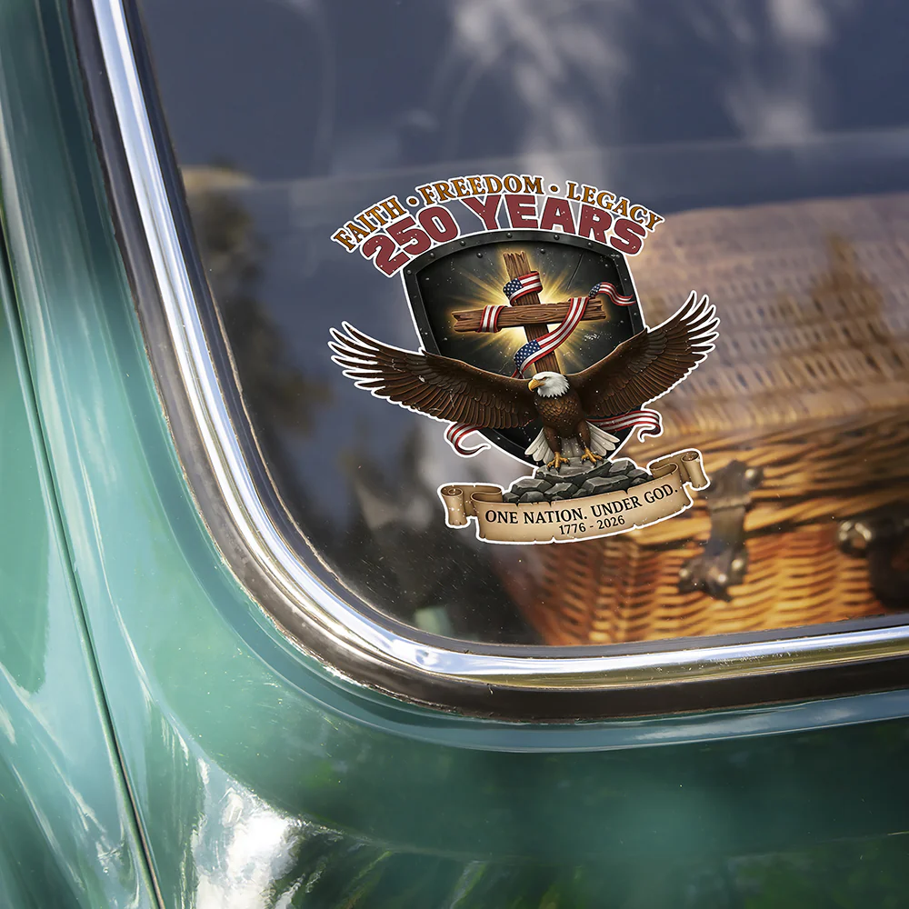 Faith Freedom Legacy 250 Years Anniversary 1776-2026 Eagle Car Window Decal Sticker LM32 899053 - Image 2