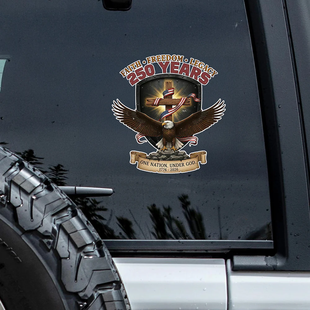 Faith Freedom Legacy 250 Years Anniversary 1776-2026 Eagle Car Window Decal Sticker LM32 899053 - Image 5