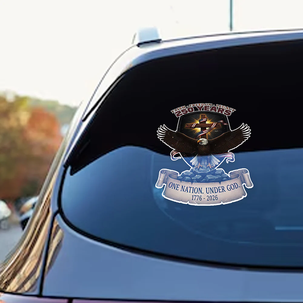 Faith Freedom Legacy 250 Years Anniversary 1776-2026 Eagle Car Window Decal Sticker LM32 899053 - Image 6
