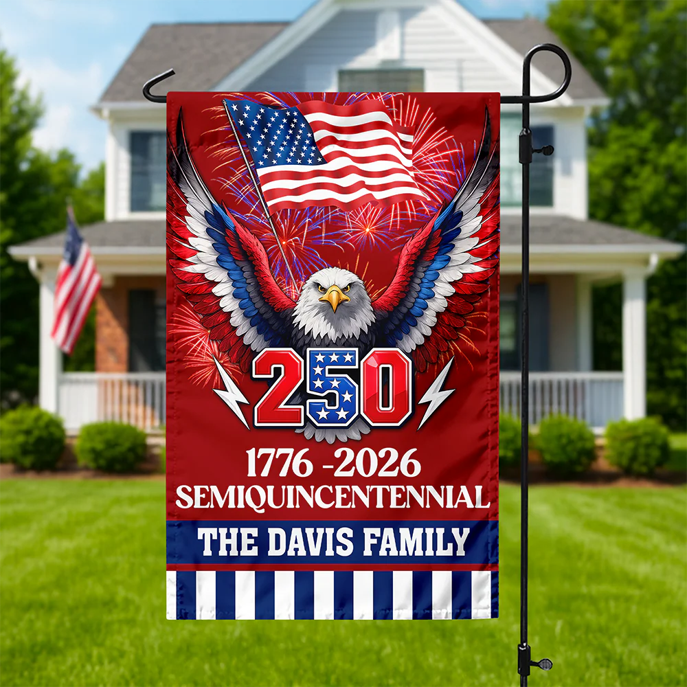 Custom Family Name Flag 250 Years America Garden Flag CH07 910626 - Image 2