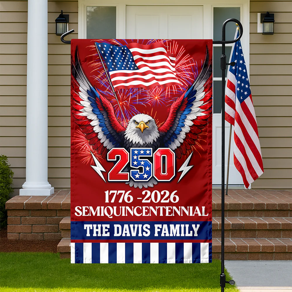 Custom Family Name Flag 250 Years America Garden Flag CH07 910626 - Image 3