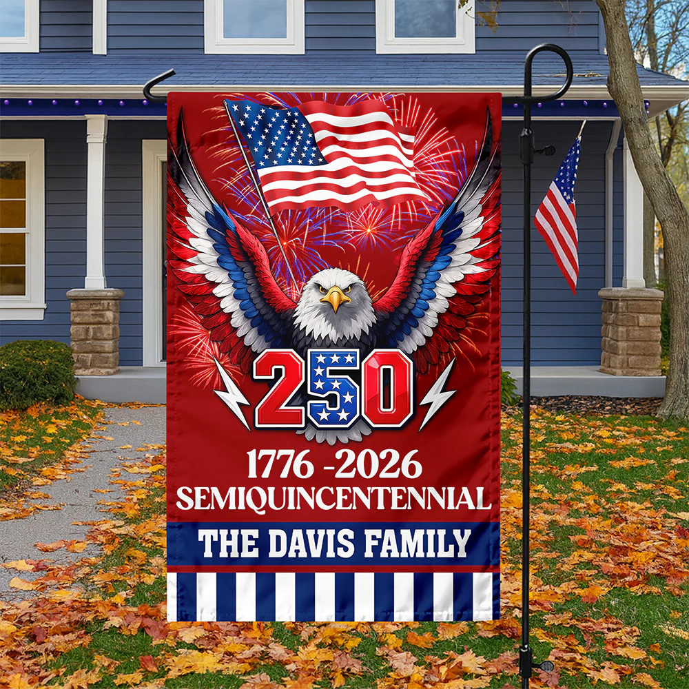 Custom Family Name Flag 250 Years America Garden Flag CH07 910626 - Image 4
