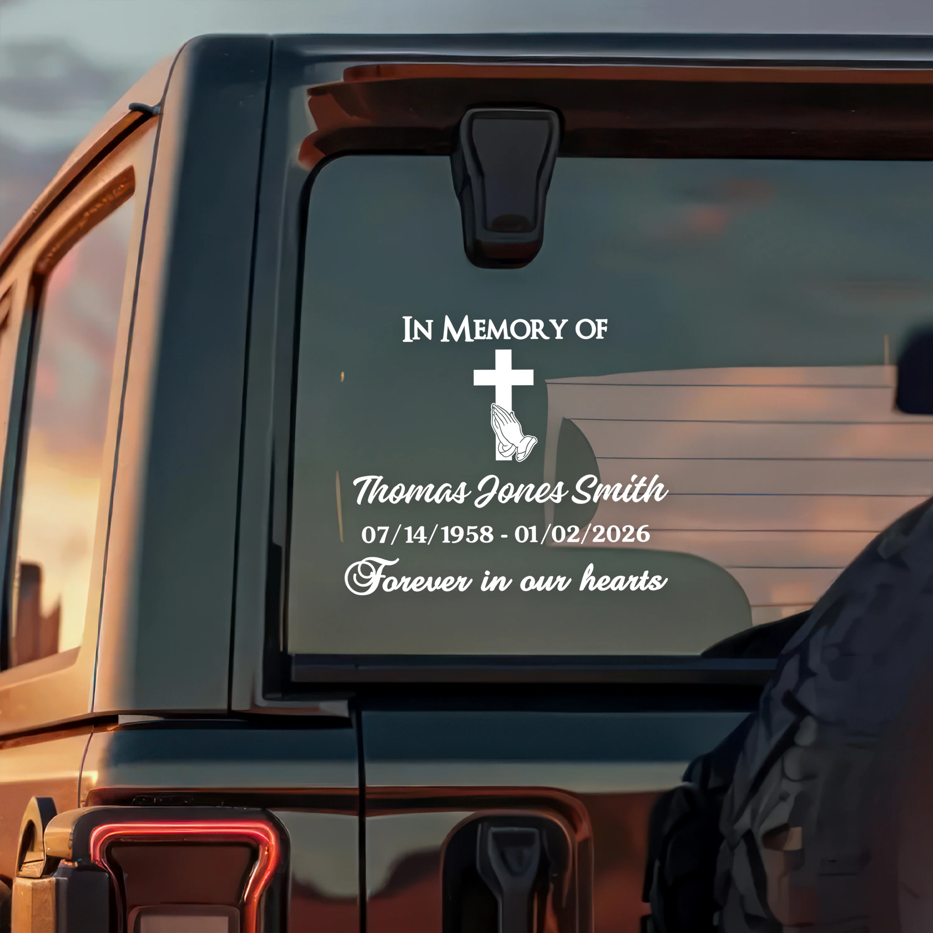 In Memory Of Personalized  Memorial Car Window Decal Sticker HA75 920006 - Image 4